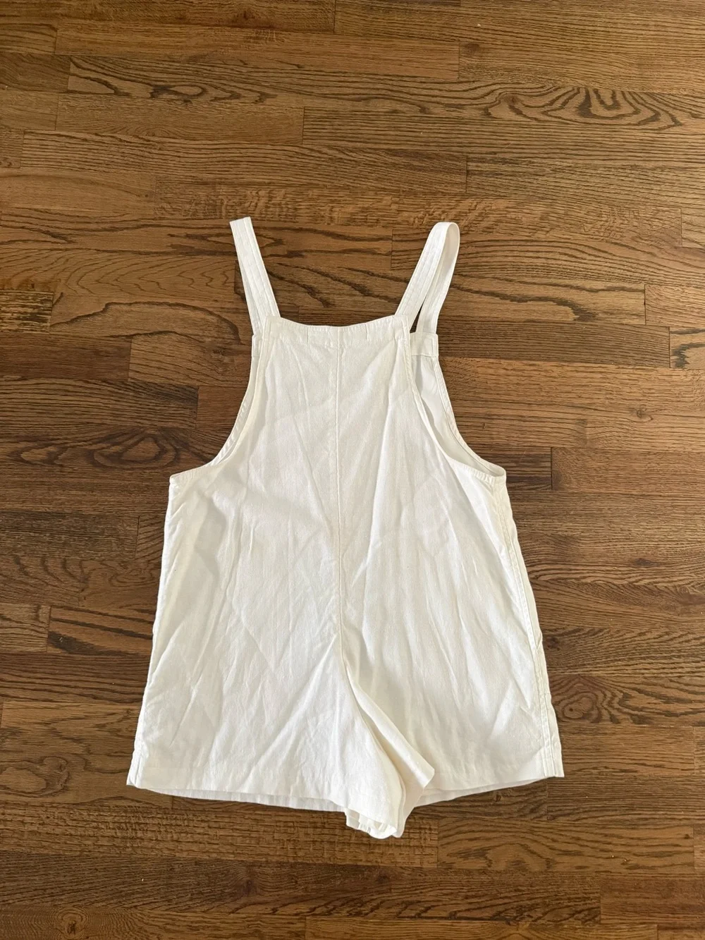 Hollister Sleeveless White Linen Romper